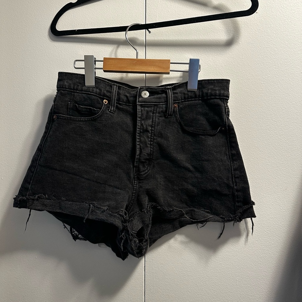 Black jean shorts